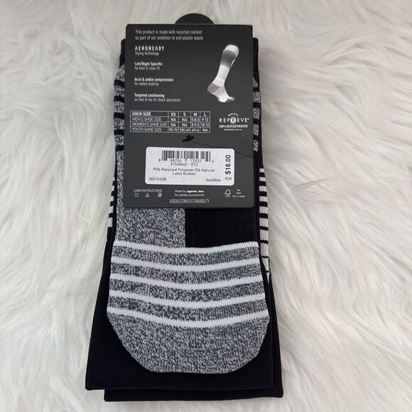 Adidas Soccer Team Speed Black Cushioned Socks Size Men's 5-8.5 Women's 7-10 NEW - Picture 7 of 10